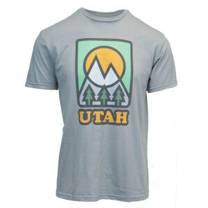 Utah Mountains Trees Sun Gray T-Shirt